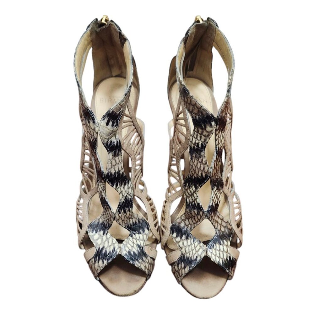 Alexandre Birman Multicolor Python Embossed Leath… - image 3